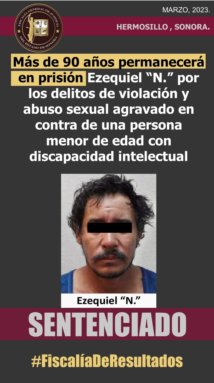 Más De 90 Años De Prisión A Violador